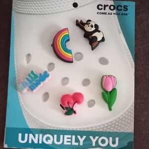 CROCS Kids' Fun Charm Set with Rainbow and Panda